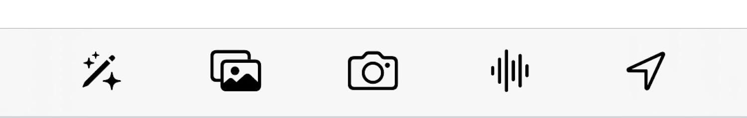 apple dagbog ikoner Journalin painikkeita